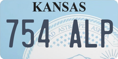KS license plate 754ALP