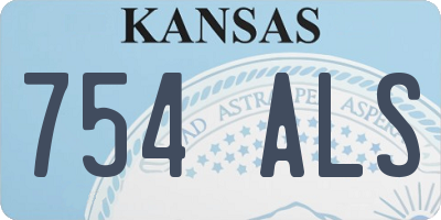 KS license plate 754ALS
