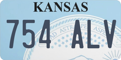KS license plate 754ALV