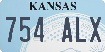 KS license plate 754ALX