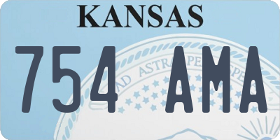 KS license plate 754AMA