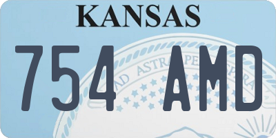KS license plate 754AMD