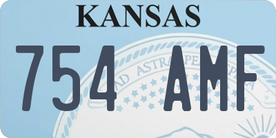 KS license plate 754AMF