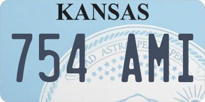 KS license plate 754AMI