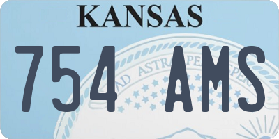 KS license plate 754AMS