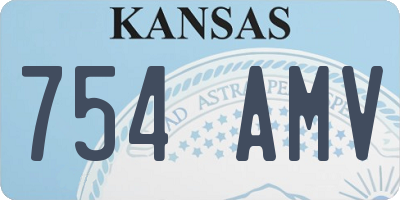KS license plate 754AMV