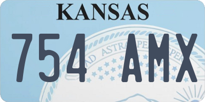 KS license plate 754AMX