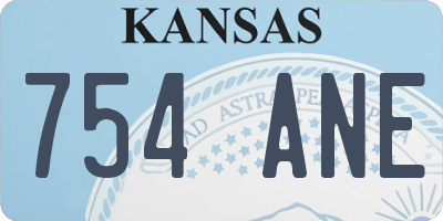 KS license plate 754ANE