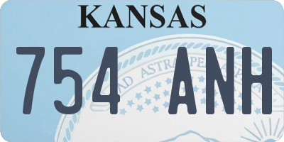 KS license plate 754ANH