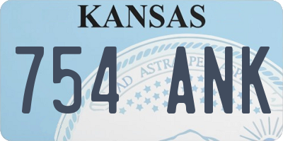 KS license plate 754ANK