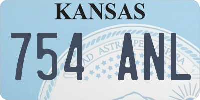KS license plate 754ANL