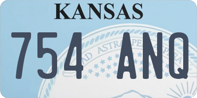 KS license plate 754ANQ