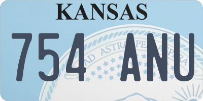 KS license plate 754ANU