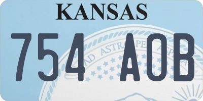 KS license plate 754AOB