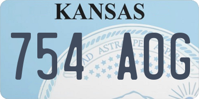 KS license plate 754AOG
