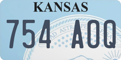 KS license plate 754AOQ