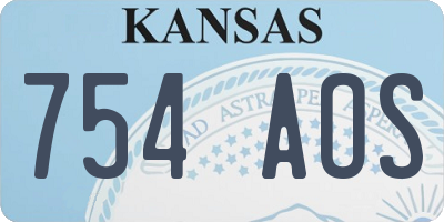 KS license plate 754AOS