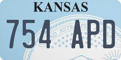 KS license plate 754APD