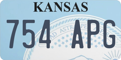 KS license plate 754APG