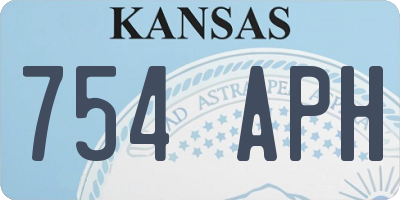 KS license plate 754APH