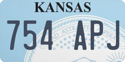 KS license plate 754APJ