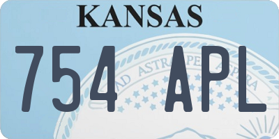 KS license plate 754APL