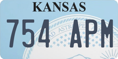 KS license plate 754APM