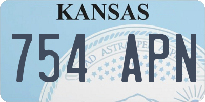 KS license plate 754APN