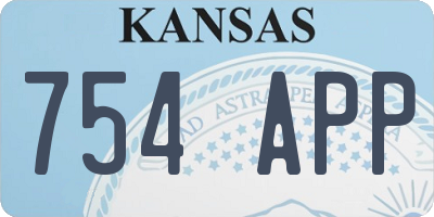 KS license plate 754APP