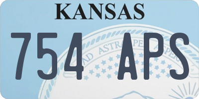 KS license plate 754APS