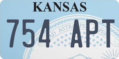 KS license plate 754APT