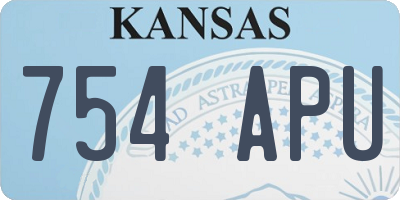KS license plate 754APU