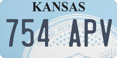 KS license plate 754APV