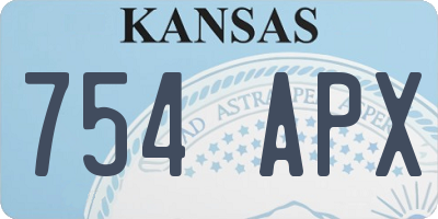 KS license plate 754APX