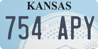 KS license plate 754APY