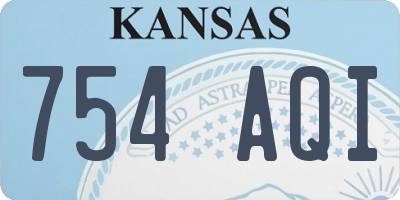 KS license plate 754AQI