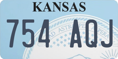 KS license plate 754AQJ