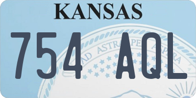 KS license plate 754AQL