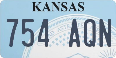 KS license plate 754AQN