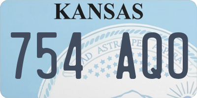 KS license plate 754AQO