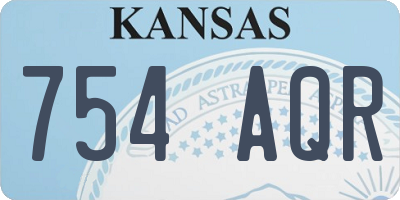 KS license plate 754AQR