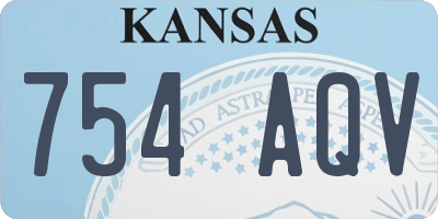 KS license plate 754AQV