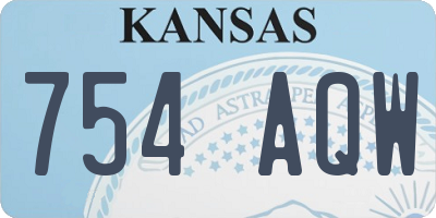 KS license plate 754AQW