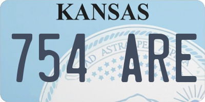 KS license plate 754ARE