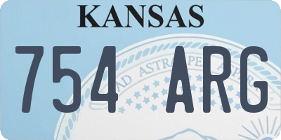 KS license plate 754ARG