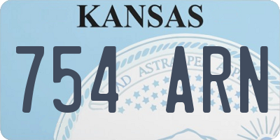 KS license plate 754ARN
