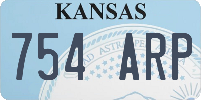 KS license plate 754ARP
