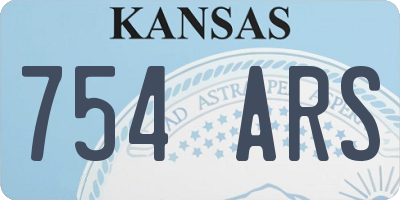 KS license plate 754ARS