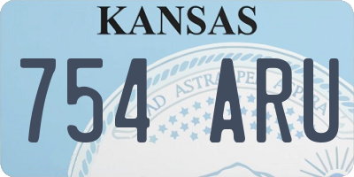 KS license plate 754ARU