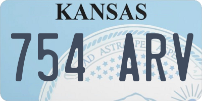 KS license plate 754ARV